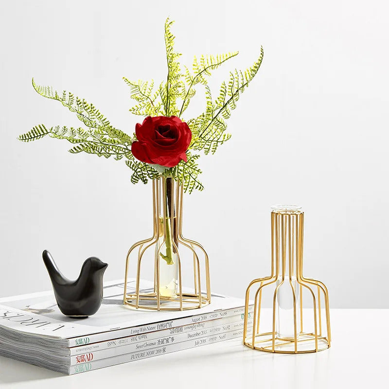 Jarrón de vidrio nórdico hidropónico